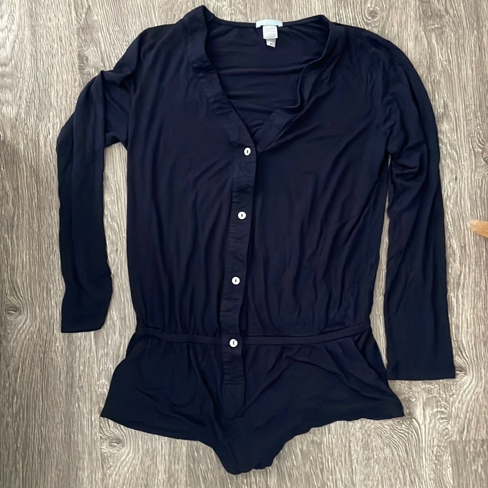 Eberjey long sleeved romper